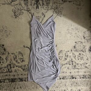 Missguided+ Strappy Slinky Wrap Bodycon  Gray Dress size 0